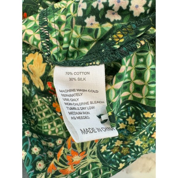 Birds of Paradis Bailey Blouse in Green Size M - Picture 6 of 6